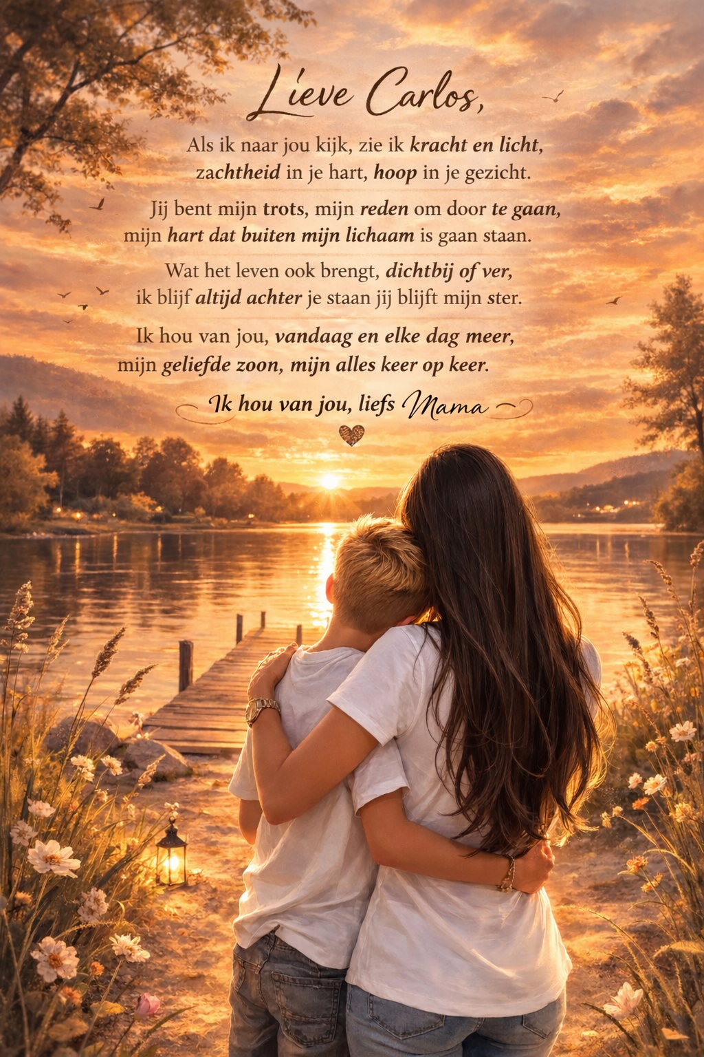 Personalised poem and design example featuring Fiona.