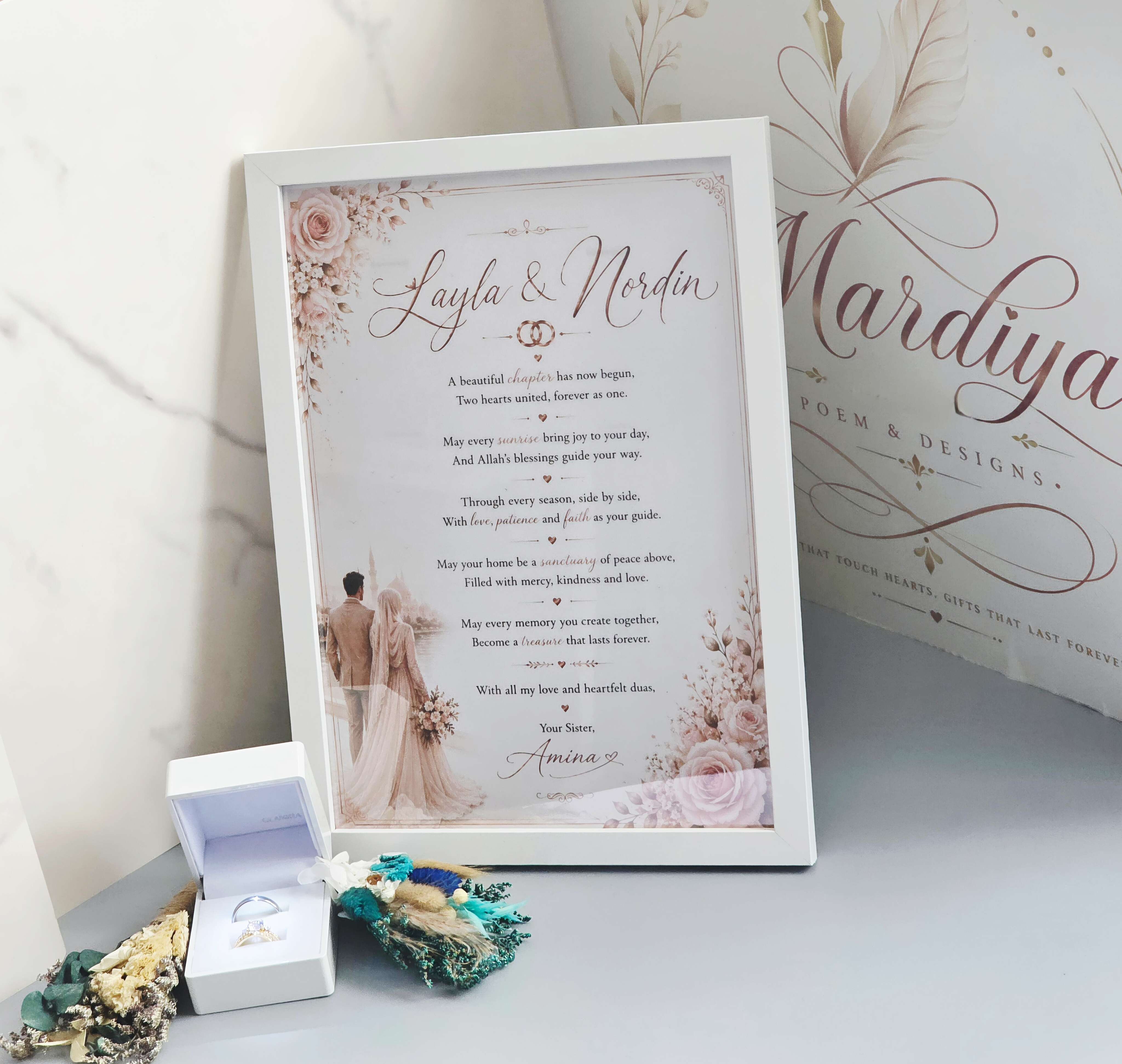 Wedding Personalised Poem example.